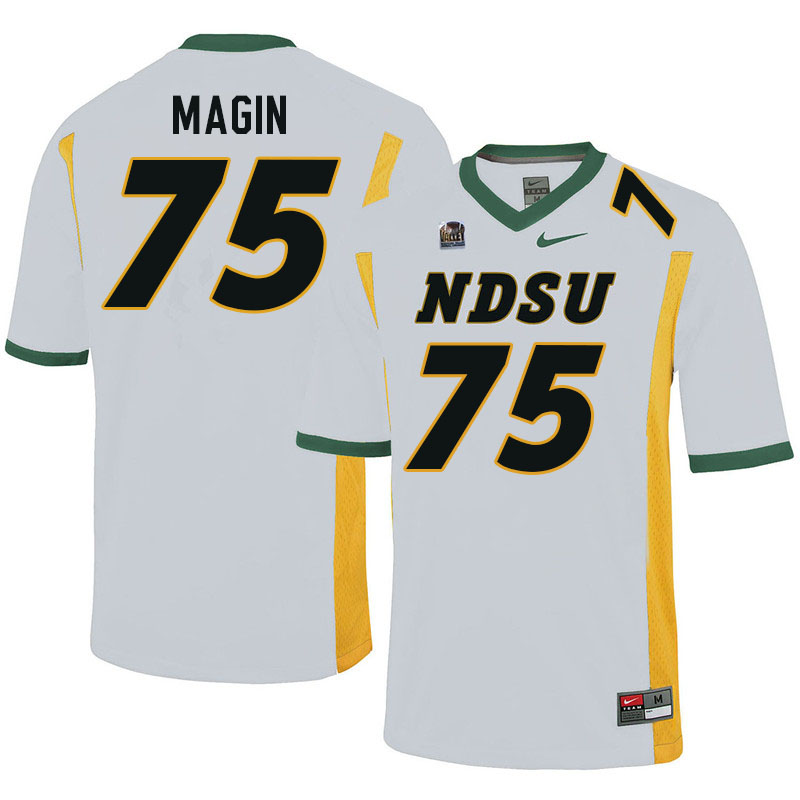 Men #75 Josh Magin North Dakota State Bison College Football Jerseys Stitched-White